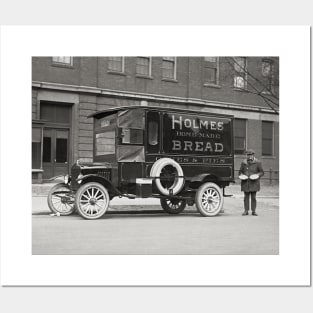 Bakery Delivery Truck, 1923. Vintage Photo Posters and Art